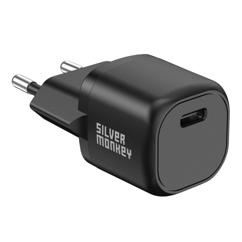 Ładowarka sieciowa Silver Monkey Mini USB-C 20W PD - czarna Ładowarka sieciowa Silver Monkey Mini USB-C 20W PD - czarna
