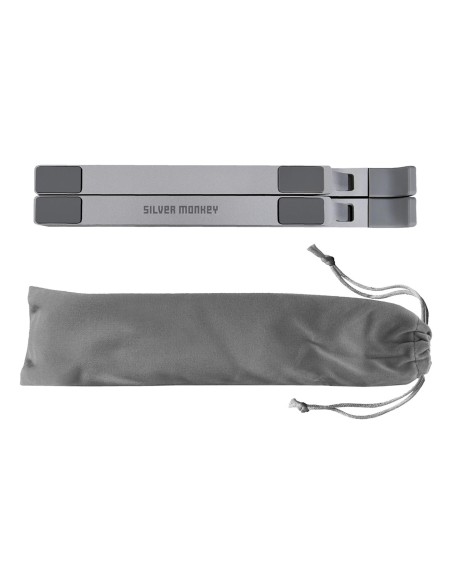 Podstawka Silver Monkey Blanc pod laptopa ergonomiczna składana - srebrna Podstawka Silver Monkey Blanc pod laptopa ergonomiczna składana - srebrna