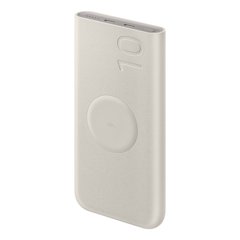 Powerbank Samsung EB-U2510XUEGEU indukcyjny 10000 mAh 2x USB-C 25W SFC - beżowy