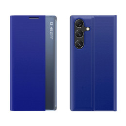 Etui New Sleep View Case z klapką i podstawką na Samsung Galaxy A35 - niebieskie