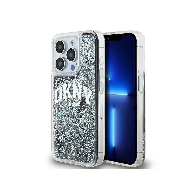 Etui DKNY Liquid Glitter Big Logo na iPhone 13 Pro / 13 - czarne