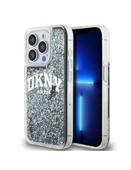 Etui DKNY Liquid Glitter Big Logo na iPhone 13 Pro / 13 - czarne Etui DKNY Liquid Glitter Big Logo na iPhone 13 Pro / 13 - czarne