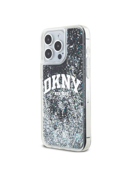 Etui DKNY Liquid Glitter Big Logo na iPhone 13 Pro Max - czarne Etui DKNY Liquid Glitter Big Logo na iPhone 13 Pro Max - czarne