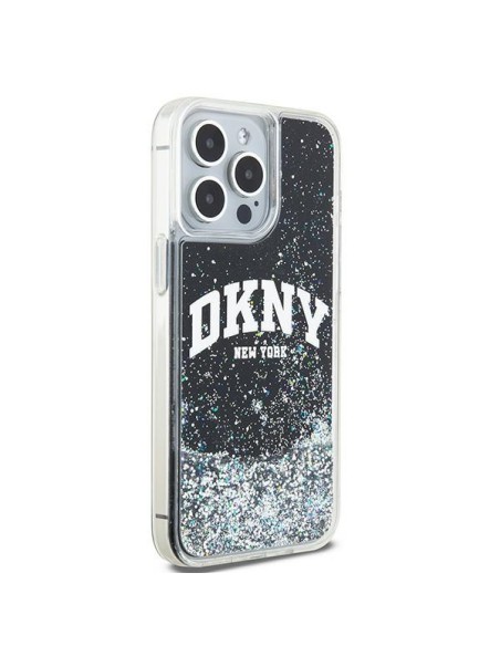 Etui DKNY Liquid Glitter Big Logo na iPhone 13 Pro Max - czarne Etui DKNY Liquid Glitter Big Logo na iPhone 13 Pro Max - czarne