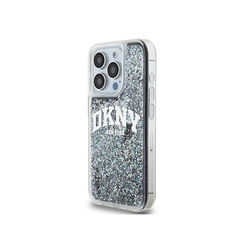 Etui DKNY Liquid Glitter Big Logo na iPhone 14 Pro - czarne