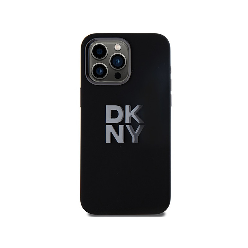Etui DKNY Liquid Silicone Metal Logo na iPhone 15 Pro - czarne