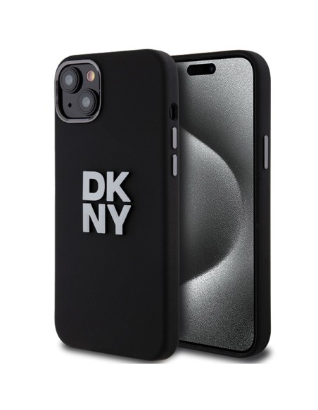 Etui DKNY Liquid Silicone Metal Logo na iPhone 15 Plus / 14 Plus - czarne Etui DKNY Liquid Silicone Metal Logo na iPhone 15 Plus / 14 Plus - czarne