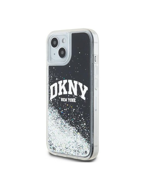 Etui DKNY Liquid Glitter Big Logo na iPhone 15 / 14 / 13 - czarne Etui DKNY Liquid Glitter Big Logo na iPhone 15 / 14 / 13 - czarne