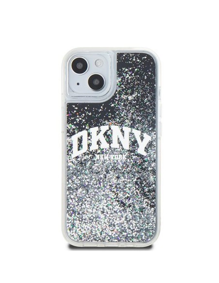 Etui DKNY Liquid Glitter Big Logo na iPhone 15 / 14 / 13 - czarne Etui DKNY Liquid Glitter Big Logo na iPhone 15 / 14 / 13 - czarne