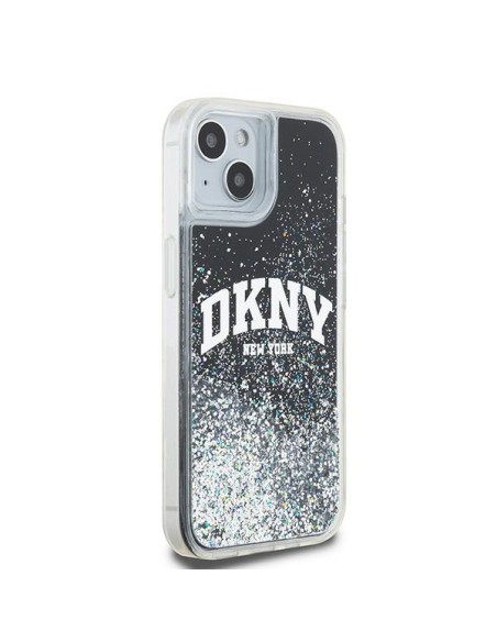 Etui DKNY Liquid Glitter Big Logo na iPhone 15 / 14 / 13 - czarne Etui DKNY Liquid Glitter Big Logo na iPhone 15 / 14 / 13 - czarne