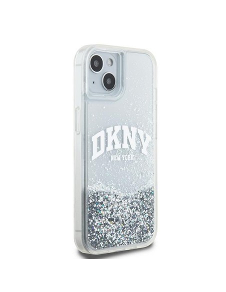 Etui DKNY Liquid Glitter Big Logo na iPhone 15 / 14 / 13 - białe Etui DKNY Liquid Glitter Big Logo na iPhone 15 / 14 / 13 - białe