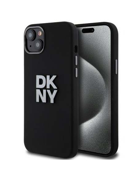 Etui DKNY Liquid Silicone Metal Logo na iPhone 15 / 14 / 13 - czarne Etui DKNY Liquid Silicone Metal Logo na iPhone 15 / 14 / 13 - czarne
