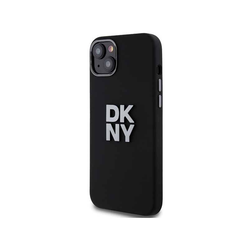 Etui DKNY Liquid Silicone Metal Logo na iPhone 15 / 14 / 13 - czarne