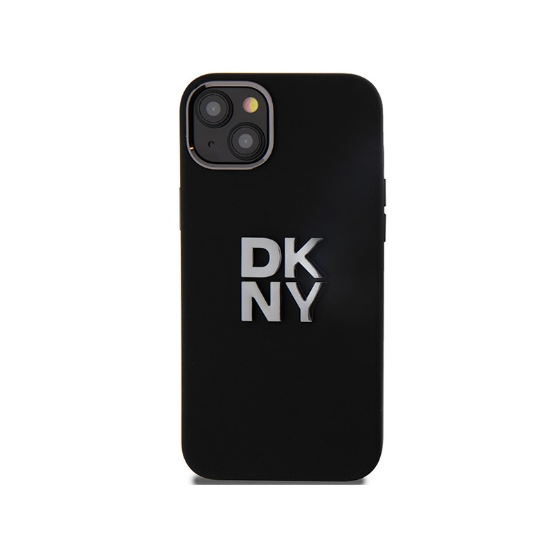 Etui DKNY Liquid Silicone Metal Logo na iPhone 15 / 14 / 13 - czarne