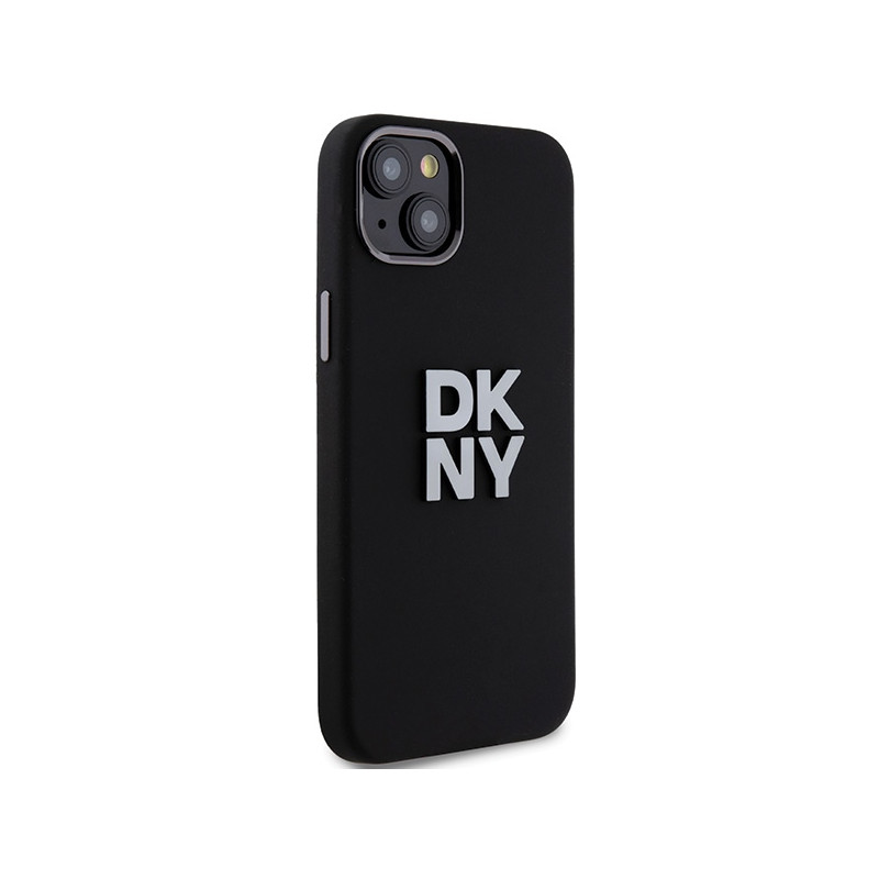 Etui DKNY Liquid Silicone Metal Logo na iPhone 15 / 14 / 13 - czarne