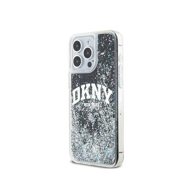 Etui DKNY Liquid Glitter Big Logo na iPhone 15 Pro Max - czarne