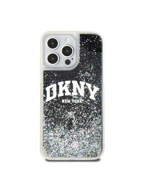 Etui DKNY Liquid Glitter Big Logo na iPhone 15 Pro Max - czarne