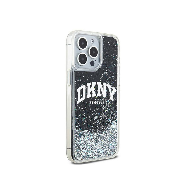 Etui DKNY Liquid Glitter Big Logo na iPhone 15 Pro Max - czarne