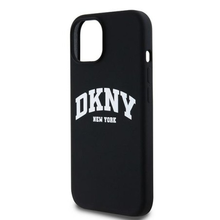 Etui DKNY Liquid Silicone White Printed Logo MagSafe na iPhone 12/ 12 Pro - czarne Etui DKNY Liquid Silicone White Printed Logo MagSafe na iPhone 12/ 12 Pro - czarne