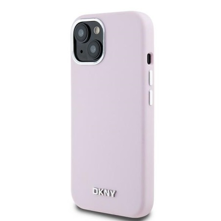 Etui DKNY Liquid Silicone Small Metal Logo MagSafe na iPhone 14 / 15 / 13 - różowe Etui DKNY Liquid Silicone Small Metal Logo MagSafe na iPhone 14 / 15 / 13 - różowe