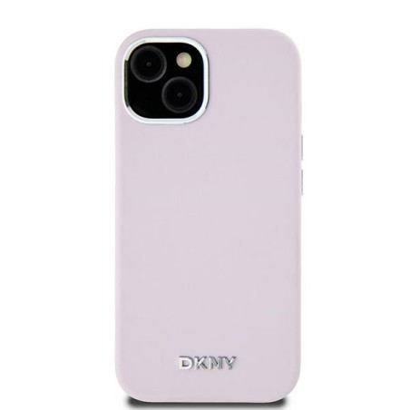 Etui DKNY Liquid Silicone Small Metal Logo MagSafe na iPhone 14 / 15 / 13 - różowe Etui DKNY Liquid Silicone Small Metal Logo MagSafe na iPhone 14 / 15 / 13 - różowe