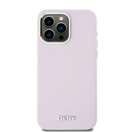 Etui DKNY Liquid Silicone Small Metal Logo MagSafe na iPhone 14 Pro Max - różowe Etui DKNY Liquid Silicone Small Metal Logo MagSafe na iPhone 14 Pro Max - różowe