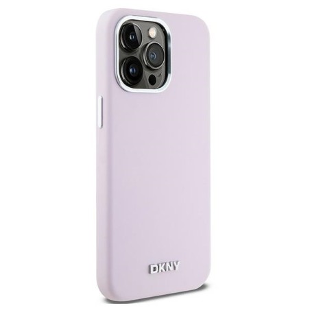 Etui DKNY Liquid Silicone Small Metal Logo MagSafe na iPhone 14 Pro Max - różowe Etui DKNY Liquid Silicone Small Metal Logo MagSafe na iPhone 14 Pro Max - różowe