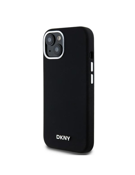 Etui DKNY Liquid Silicone Small Metal Logo MagSafe na iPhone 15 Plus / 14 Plus - czarne Etui DKNY Liquid Silicone Small Metal Logo MagSafe na iPhone 15 Plus / 14 Plus - czarne