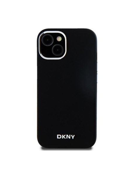 Etui DKNY Liquid Silicone Small Metal Logo MagSafe na iPhone 15 Plus / 14 Plus - czarne Etui DKNY Liquid Silicone Small Metal Logo MagSafe na iPhone 15 Plus / 14 Plus - czarne