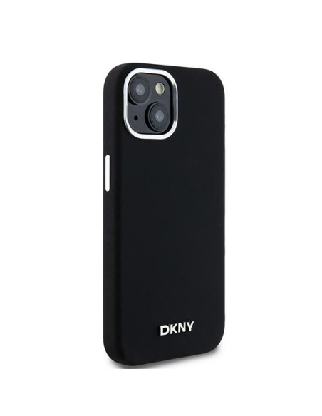 Etui DKNY Liquid Silicone Small Metal Logo MagSafe na iPhone 15 Plus / 14 Plus - czarne Etui DKNY Liquid Silicone Small Metal Logo MagSafe na iPhone 15 Plus / 14 Plus - czarne