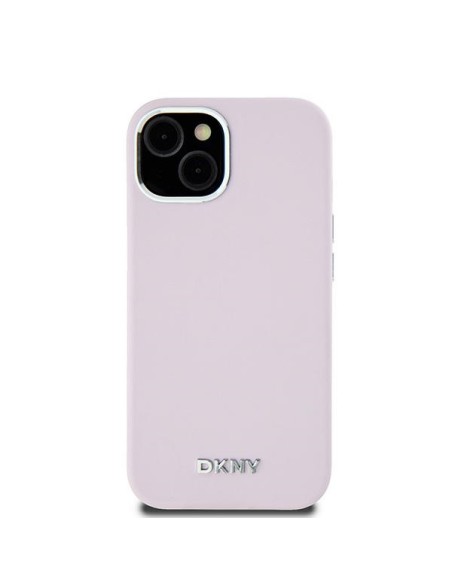 Etui DKNY Liquid Silicone Small Metal Logo MagSafe na iPhone 15 / 14 / 13 - różowe Etui DKNY Liquid Silicone Small Metal Logo MagSafe na iPhone 15 / 14 / 13 - różowe