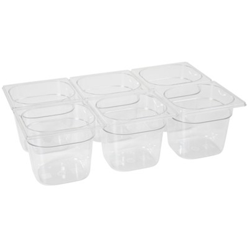 Skaidrus polikarbonatinis GN konteineris GN 1/6 h 200 mm - Hendi 861707