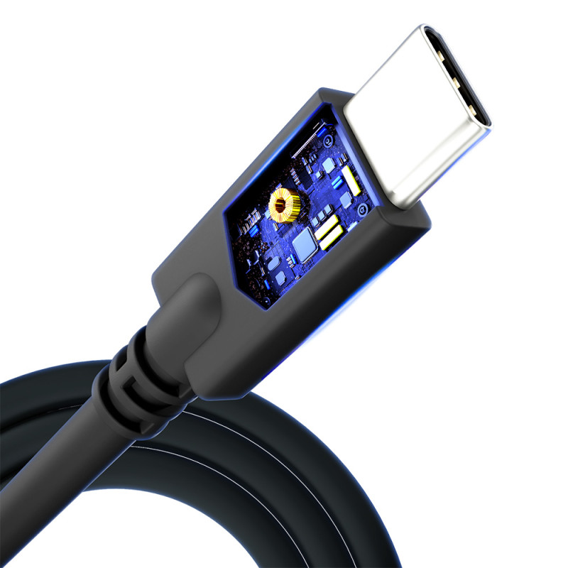 Kabel 3mk Hyper Cable USB-C / USB-C 100W 4K 60Hz 1m - czarny