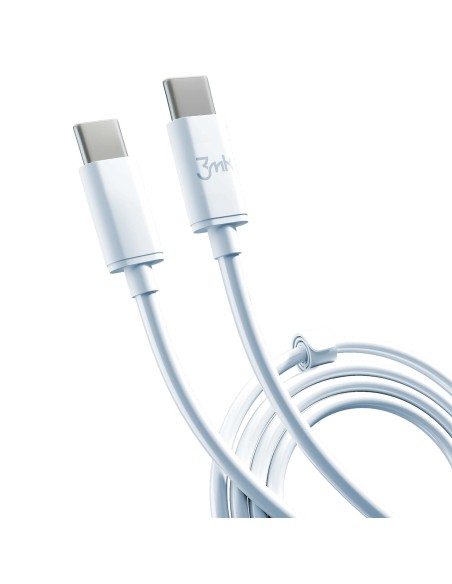 Kabel 3mk Hyper Cable USB-C / USB-C 100W 2m - biały Kabel 3mk Hyper Cable USB-C / USB-C 100W 2m - biały
