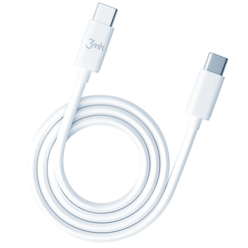 Kabel 3mk Hyper Cable USB-C / USB-C 100W 2m - biały