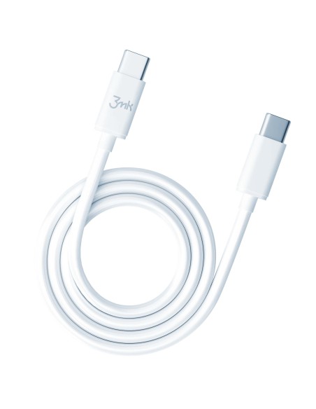 Kabel 3mk Hyper Cable USB-C / USB-C 100W 2m - biały Kabel 3mk Hyper Cable USB-C / USB-C 100W 2m - biały