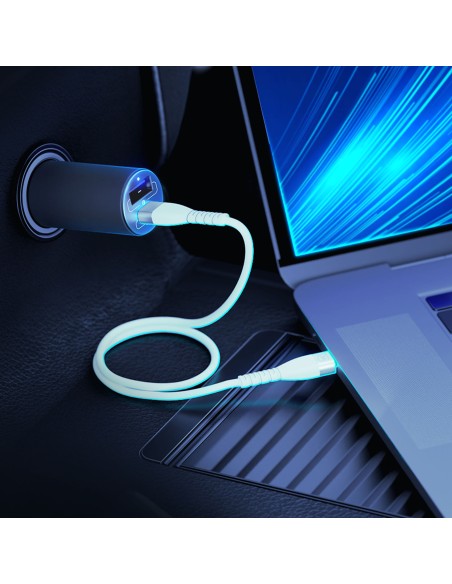 Ładowarka samochodowa 3mk Hyper Car Charger USB-C USB-A 100W - srebrna Ładowarka samochodowa 3mk Hyper Car Charger USB-C USB-A 100W - srebrna
