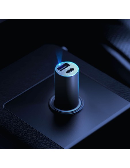 Ładowarka samochodowa 3mk Hyper Car Charger USB-C USB-A 100W - srebrna Ładowarka samochodowa 3mk Hyper Car Charger USB-C USB-A 100W - srebrna