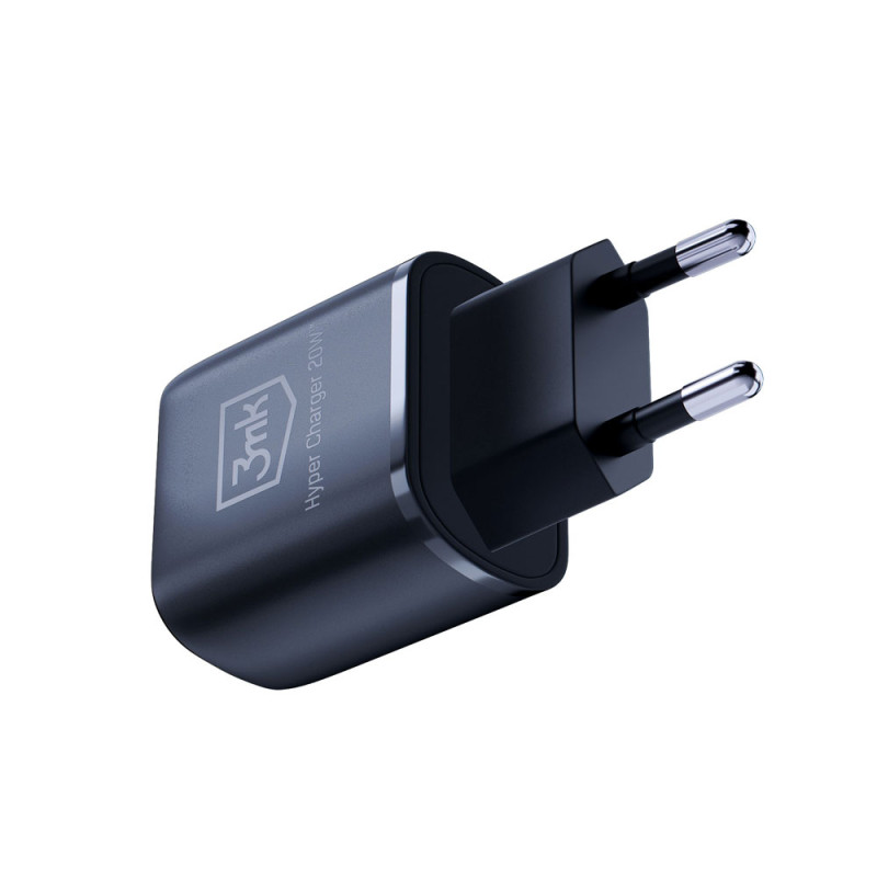 Ładowarka sieciowa 3mk Hyper Charger 20W USB-C USB-A - czarna