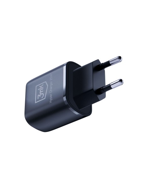 Ładowarka sieciowa 3mk Hyper Charger 20W USB-C USB-A - czarna Ładowarka sieciowa 3mk Hyper Charger 20W USB-C USB-A - czarna