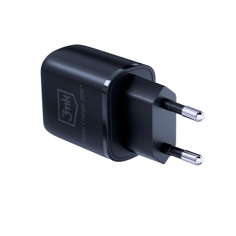 Ładowarka sieciowa 3mk Hyper Charger 20W USB-C USB-A - czarna