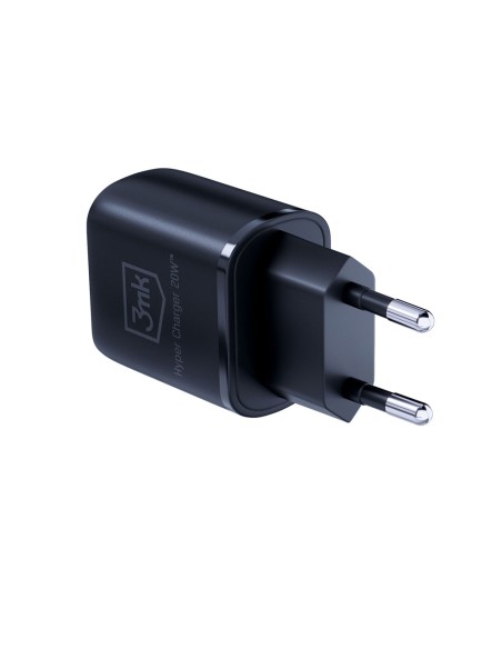 Ładowarka sieciowa 3mk Hyper Charger 20W USB-C USB-A - czarna Ładowarka sieciowa 3mk Hyper Charger 20W USB-C USB-A - czarna