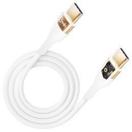 Kabel 3mk Hyper Silicone Cable USB-C / USB-C 100W 2m - biały
