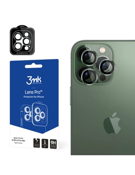 Osłona aparatu 3mk Lens Protection Pro na iPhone 13 Pro / iPhone 13 Pro Max - zielona Osłona aparatu 3mk Lens Protection Pro na iPhone 13 Pro / iPhone 13 Pro Max - zielona