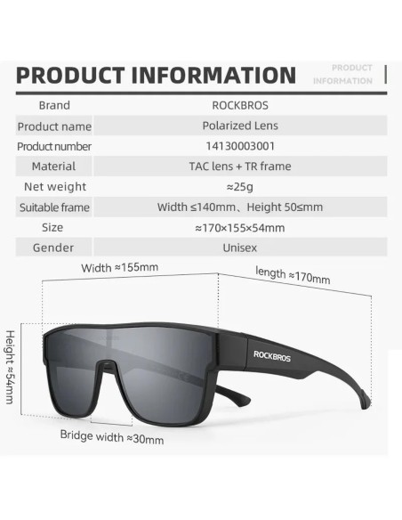 Okulary rowerowe Rockbros SP304 polaryzujące - szare Okulary rowerowe Rockbros SP304 polaryzujące - szare