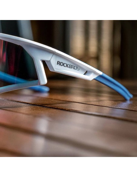 Okulary rowerowe Rockbros SP297 polaryzujące - białe Okulary rowerowe Rockbros SP297 polaryzujące - białe