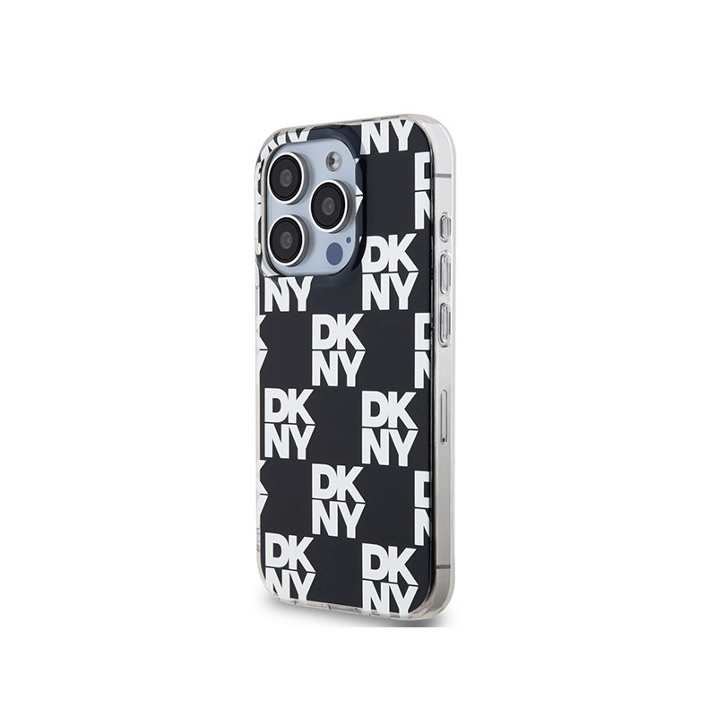 Etui DKNY IML Checkered Mono Pattern na iPhone 15 Pro - czarne