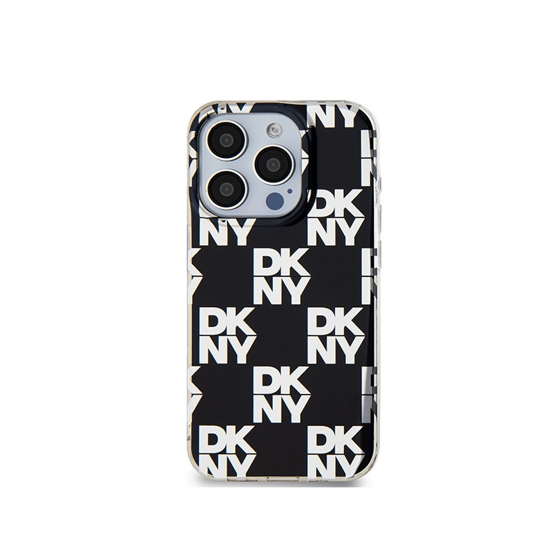Etui DKNY IML Checkered Mono Pattern na iPhone 15 Pro - czarne