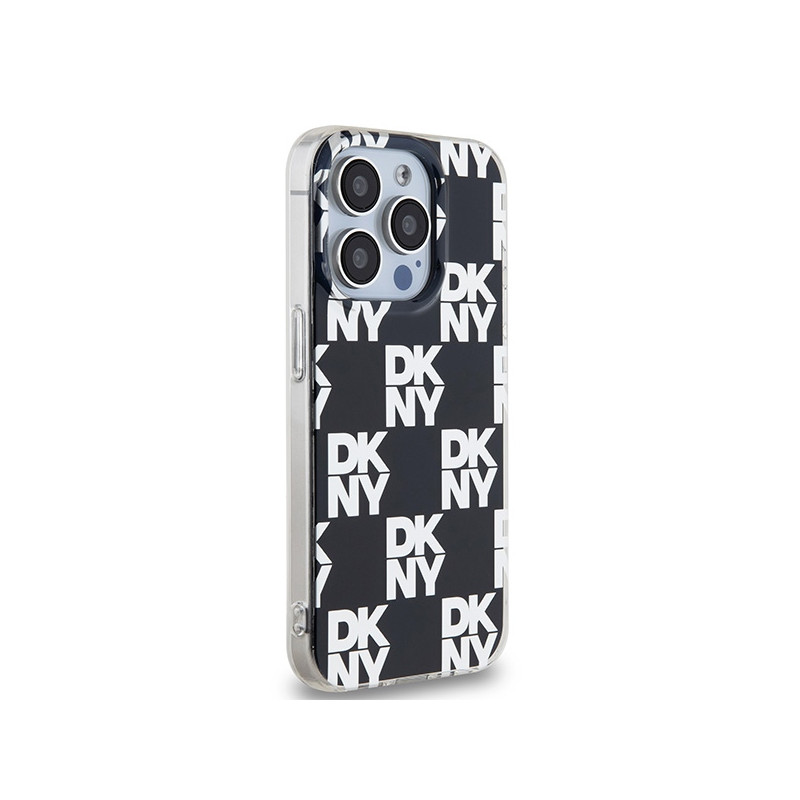 Etui DKNY IML Checkered Mono Pattern na iPhone 15 Pro - czarne
