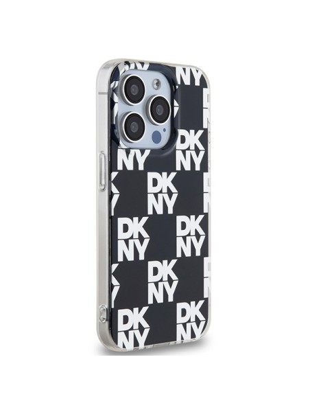 Etui DKNY IML Checkered Mono Pattern na iPhone 15 Pro - czarne Etui DKNY IML Checkered Mono Pattern na iPhone 15 Pro - czarne